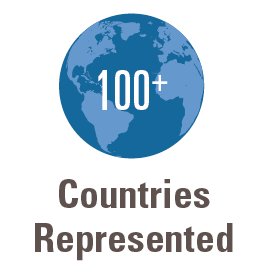100+ Countries Represented